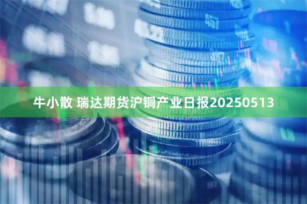 牛小散 瑞达期货沪铜产业日报20250513